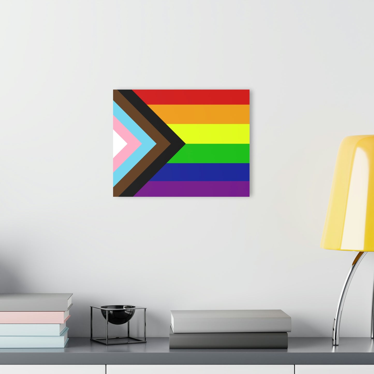 Progress Pride Flag Acrylic Prints (with French Cleat Hanging)