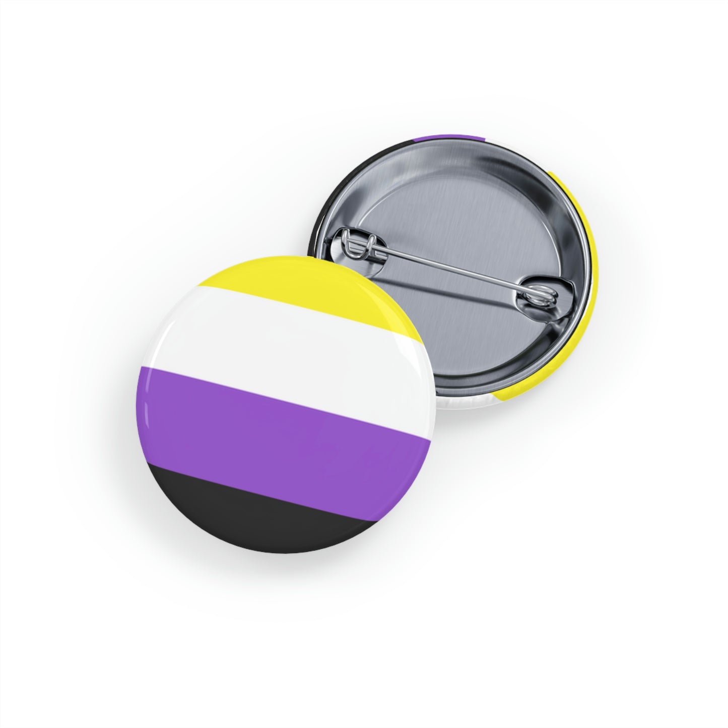 Non-Binary Pride Flag Round Pins