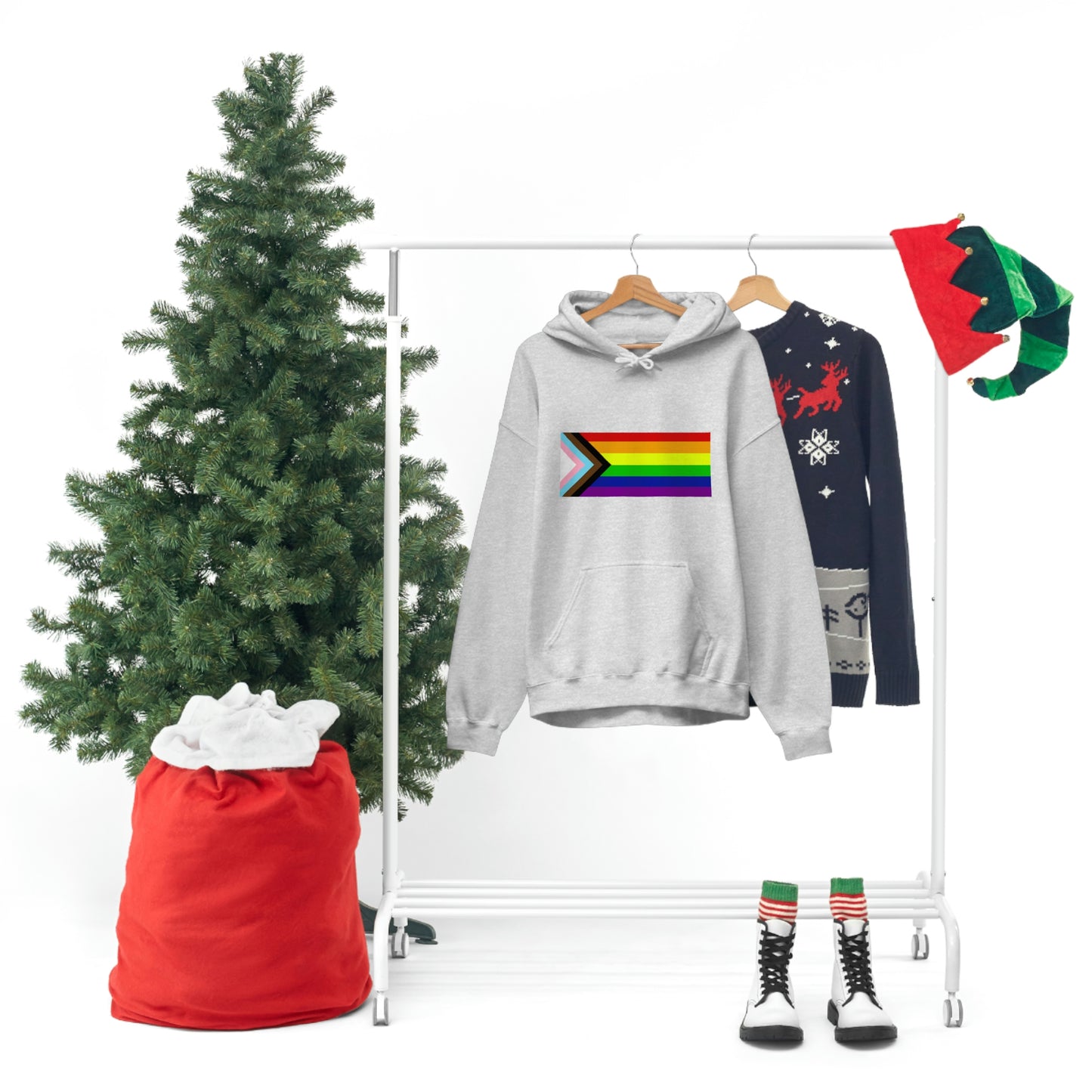 Progress Pride Flag Hooded Sweatshirt