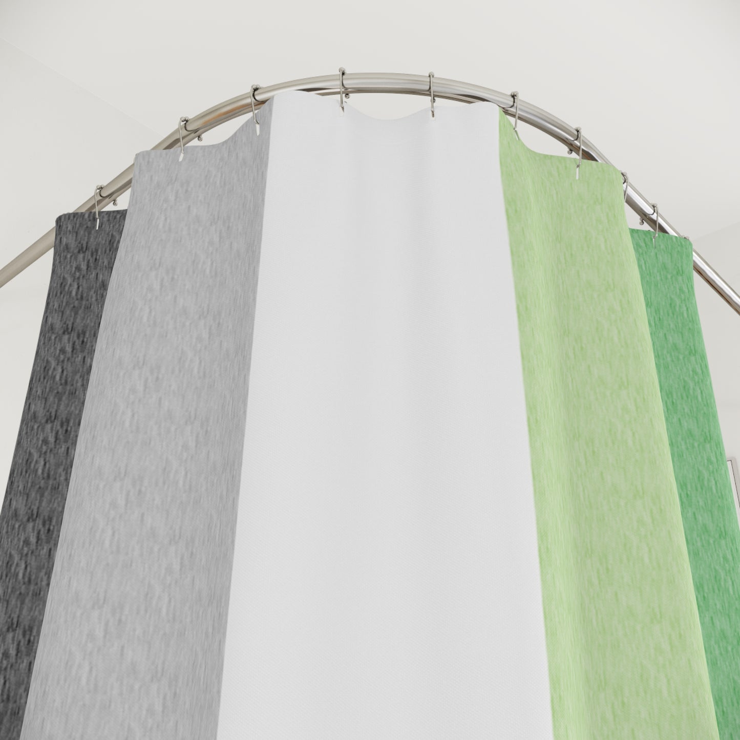 Aromantic Shower Curtain, pencil crayon colours