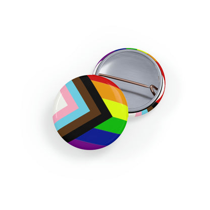 Progress Pride Flag Round Pins