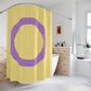 Intersex Flag Shower Curtain, pencil crayon colours