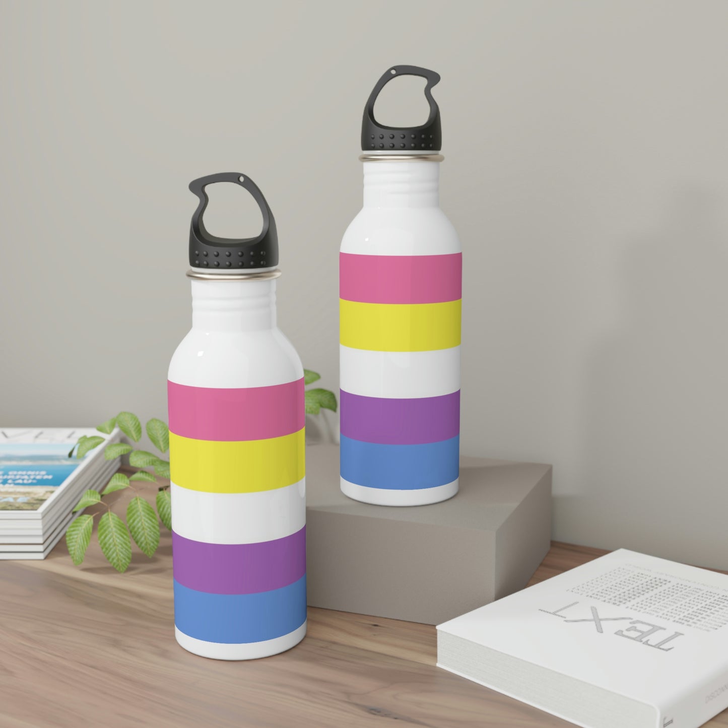 Bigender Pride Flag Stainless Steel Water Bottle