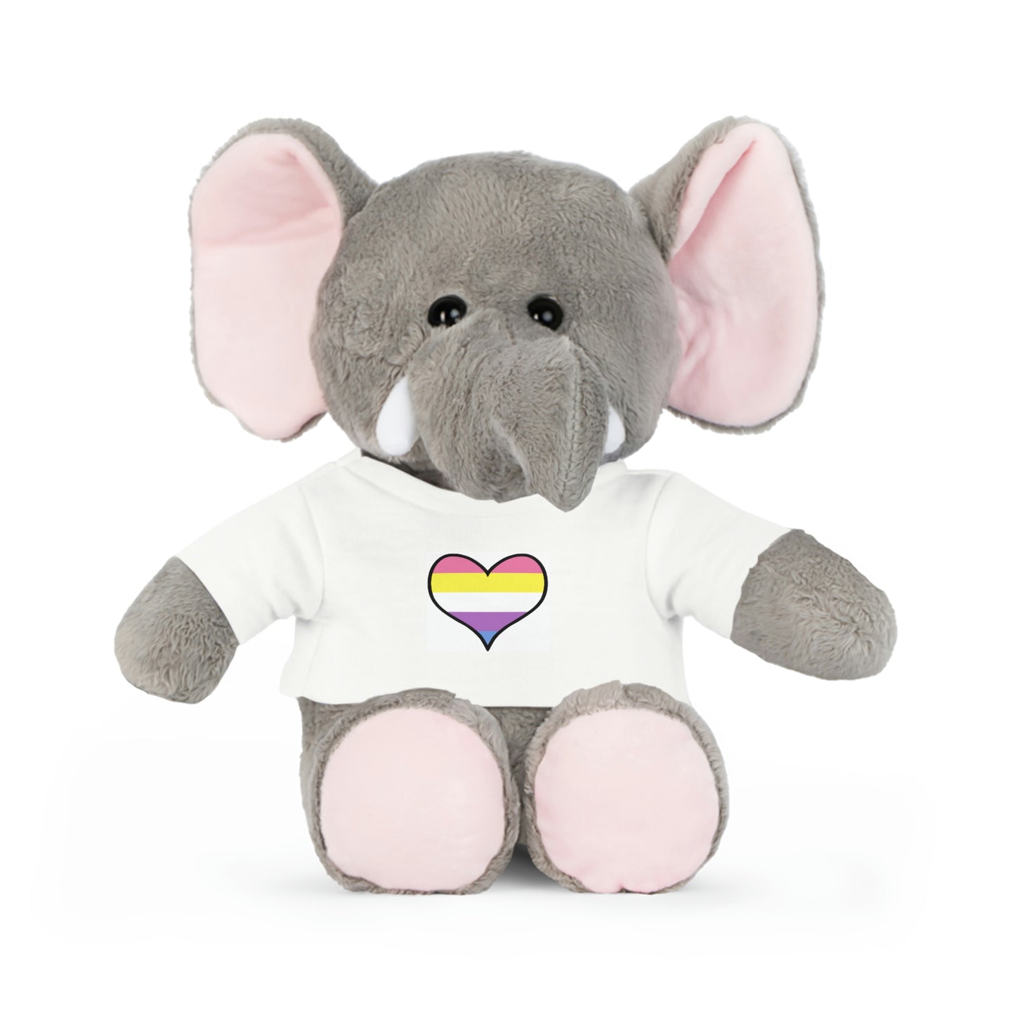 Plush Toys with Bigender Flag T-Shirt