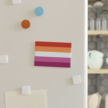 Button Magnet, Lesbian Pride Flag