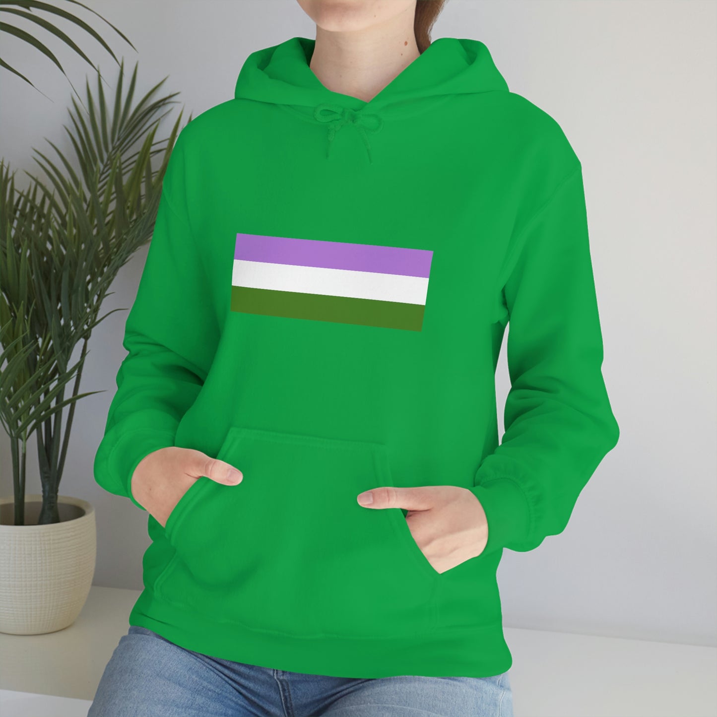 Genderqueer Flag Hooded Sweatshirt