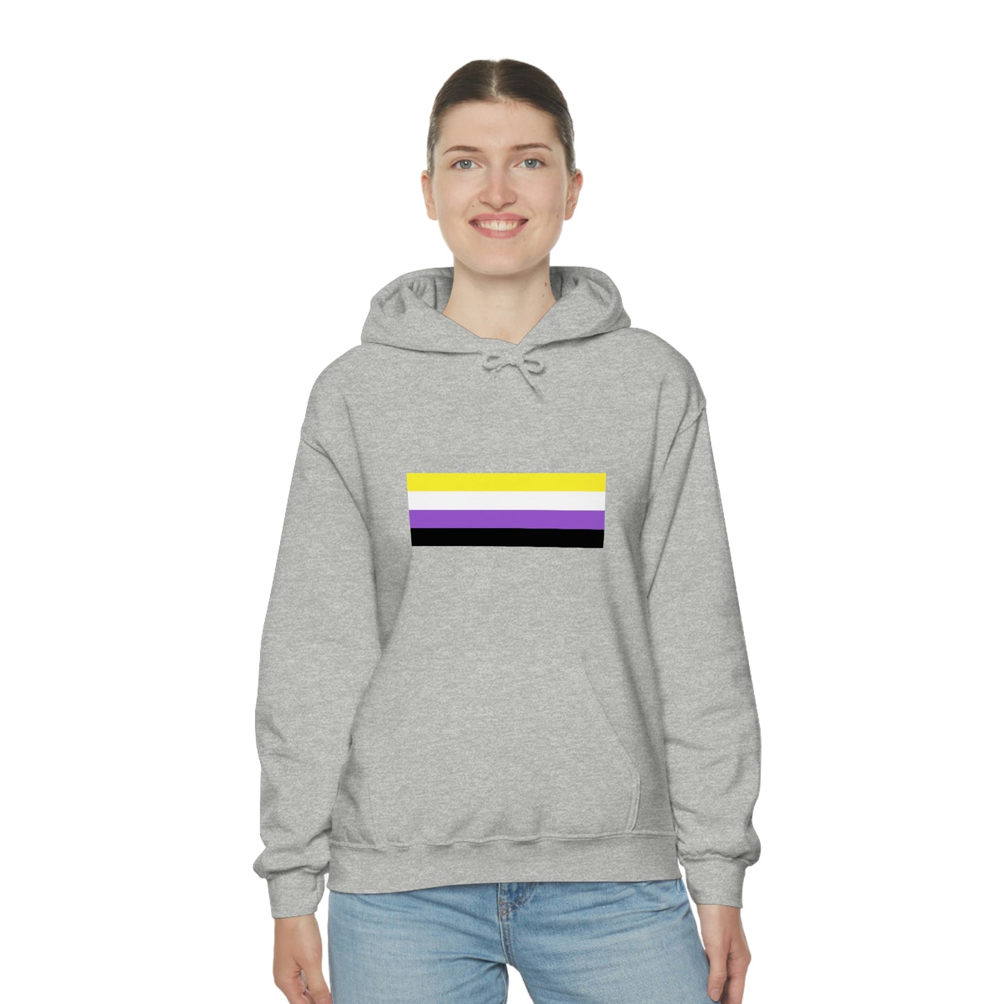 Non-Binary Flag Hooded Sweatshirt