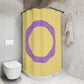 Intersex Flag Shower Curtain, pencil crayon colours