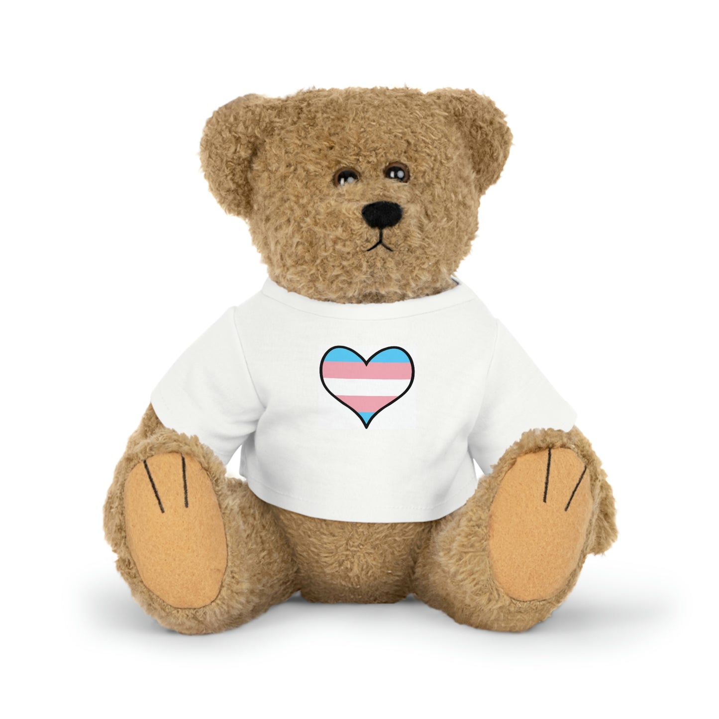 Plush Toys with Transgender Flag T-Shirt