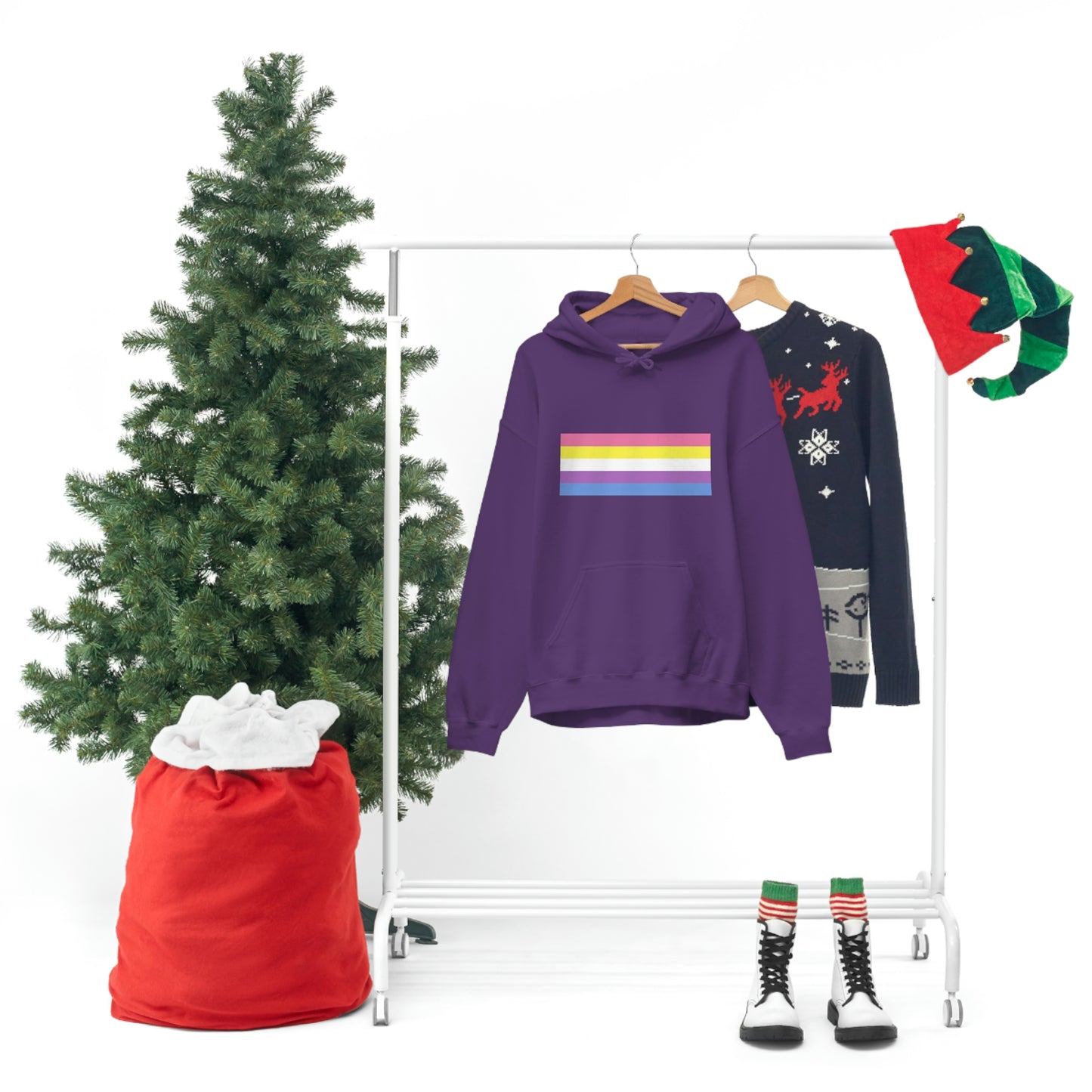 Bigender Flag Hooded Sweatshirt