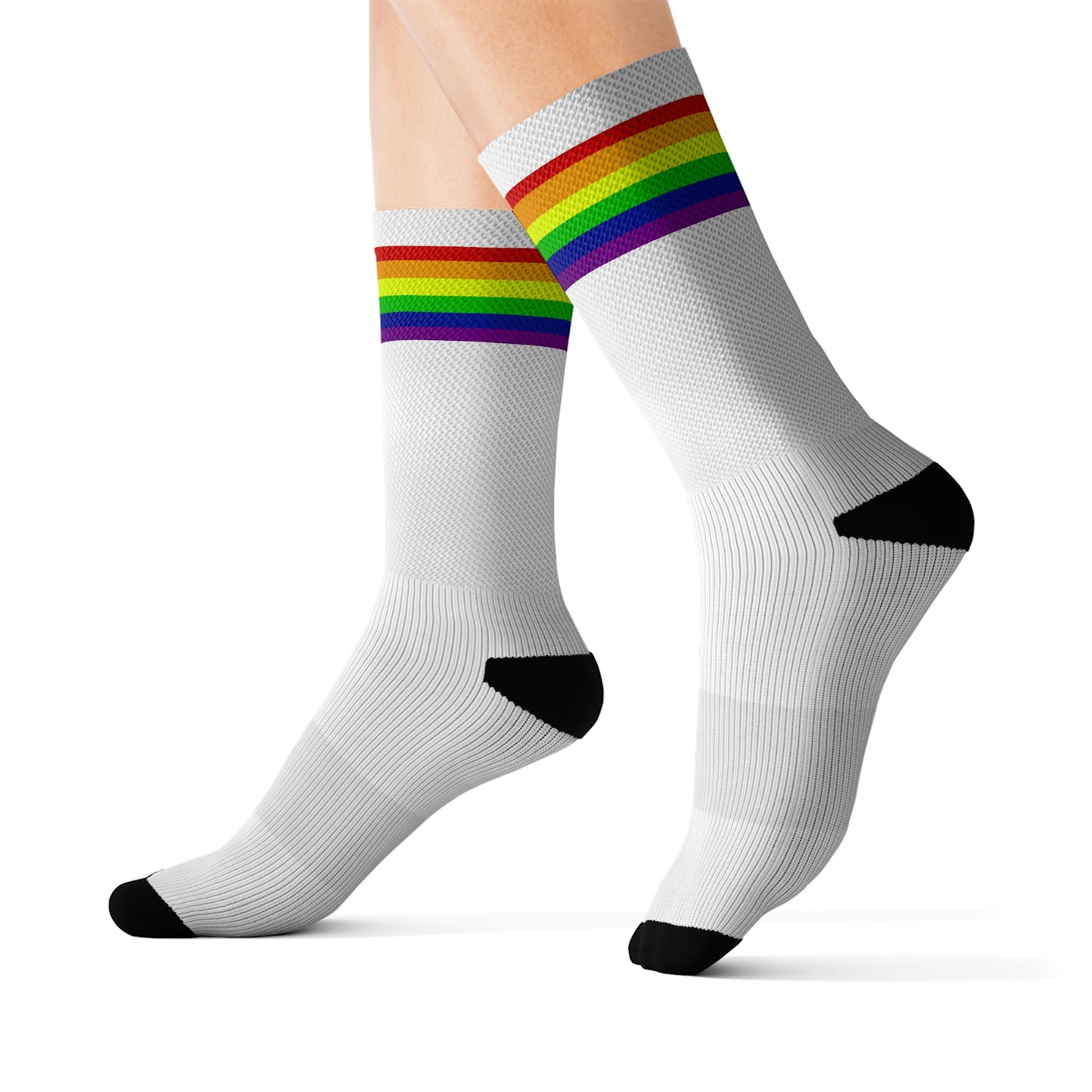 Rainbow Pride Flag Crew Socks