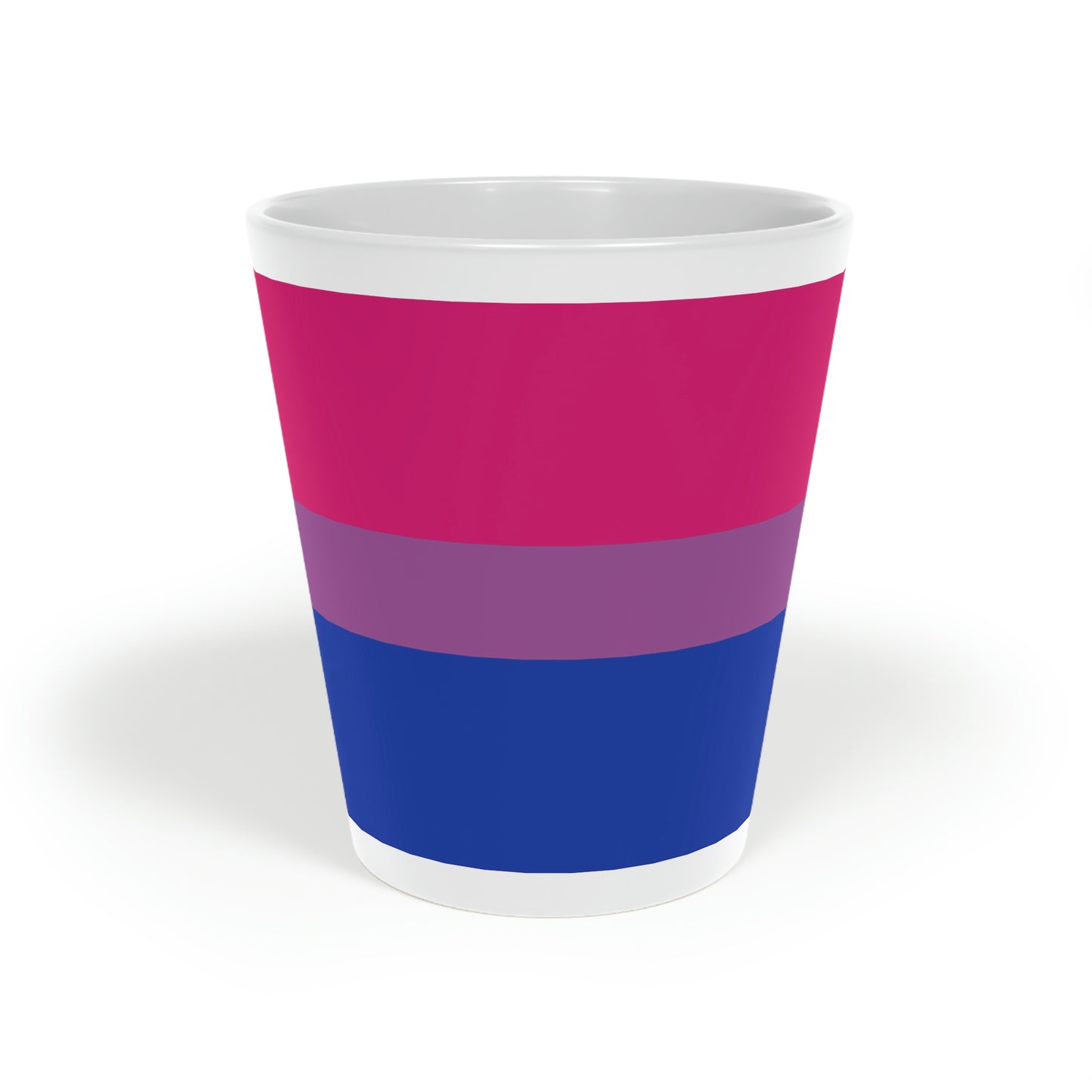 Bisexual Pride Flag Latte Mug, 12oz