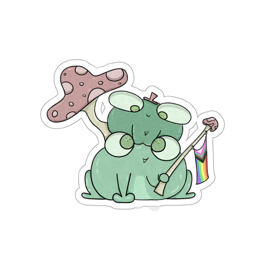 Pride Flag Frogs Sticker