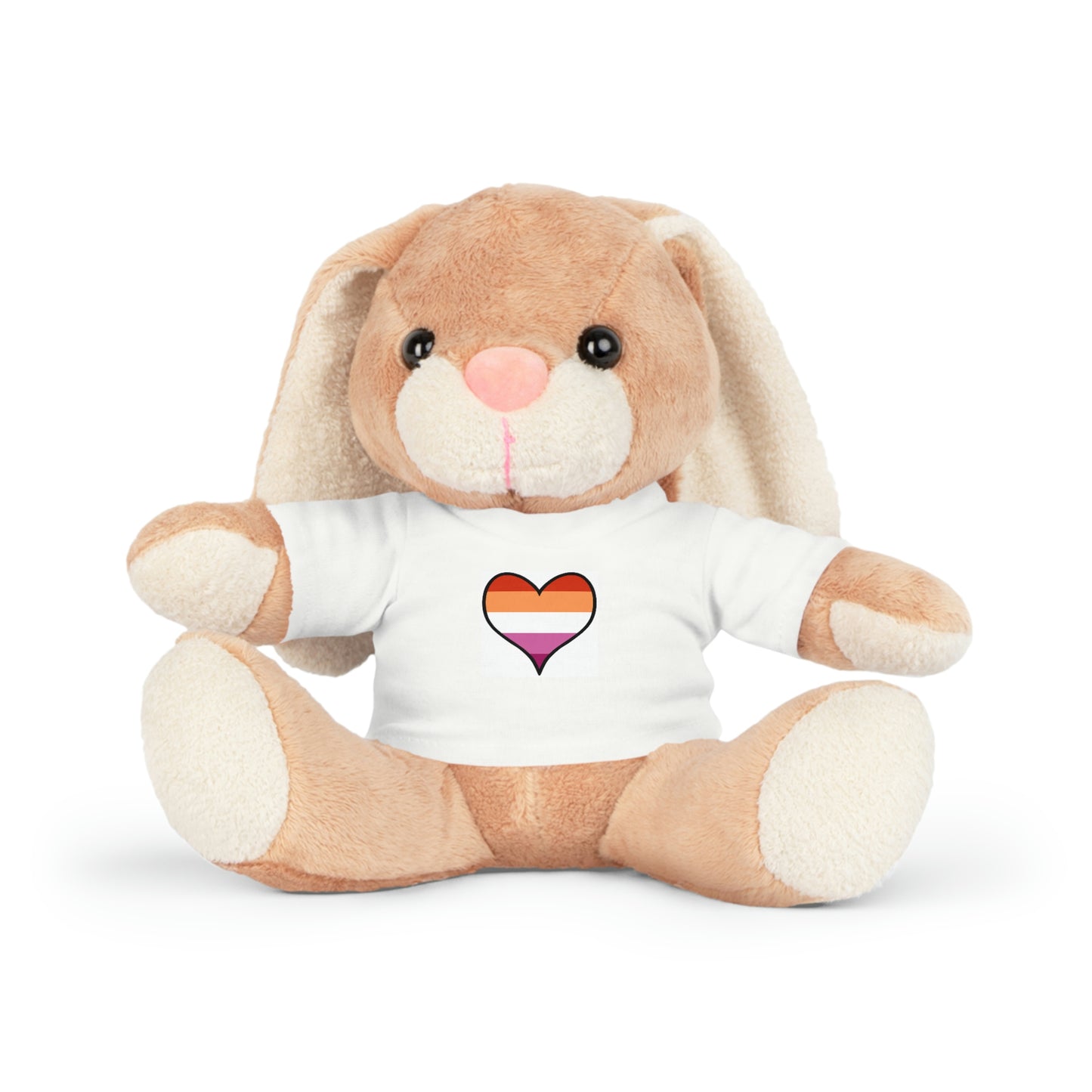 Plush Toys with Lesbian Flag T-Shirt