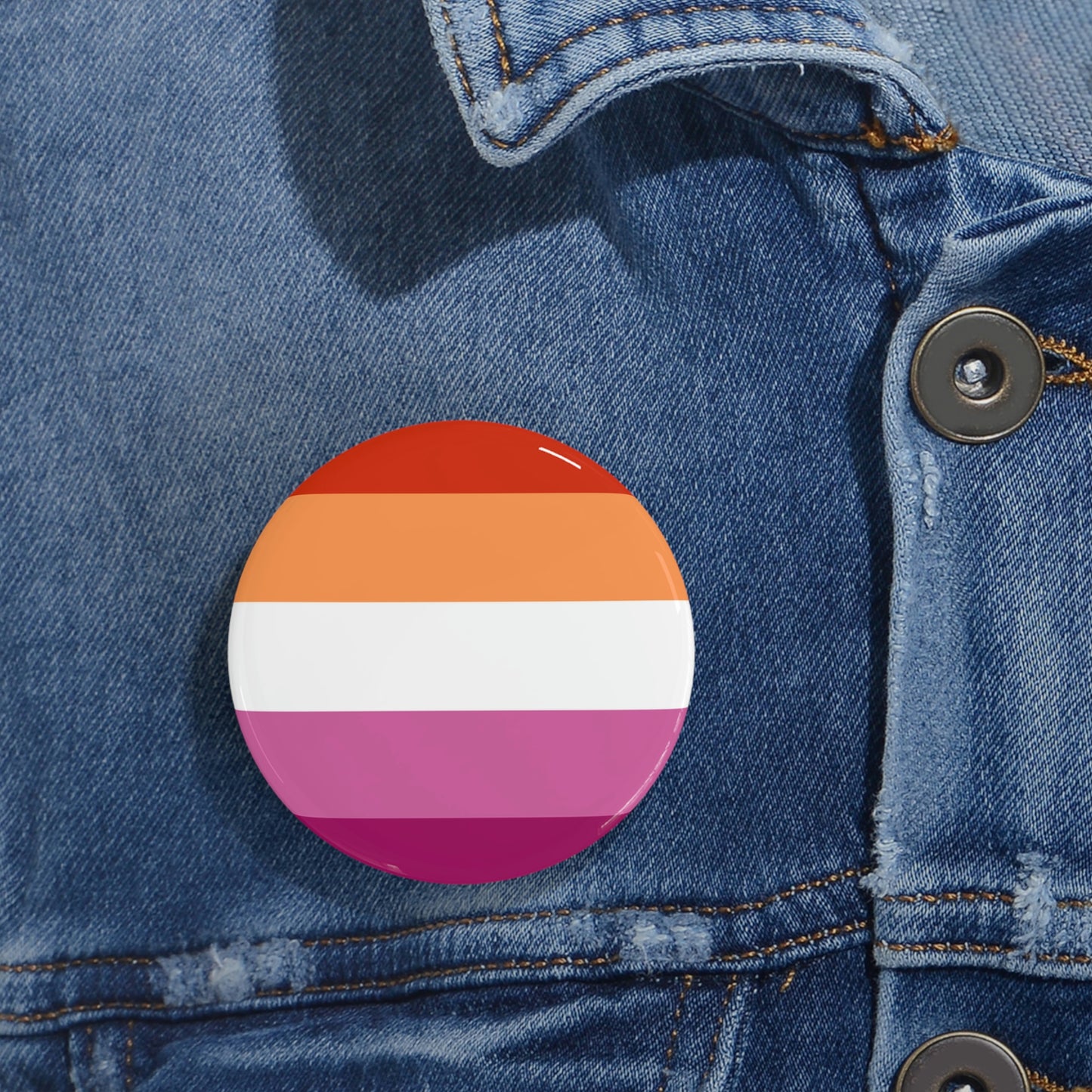 Lesbian Pride Flag Round Pins