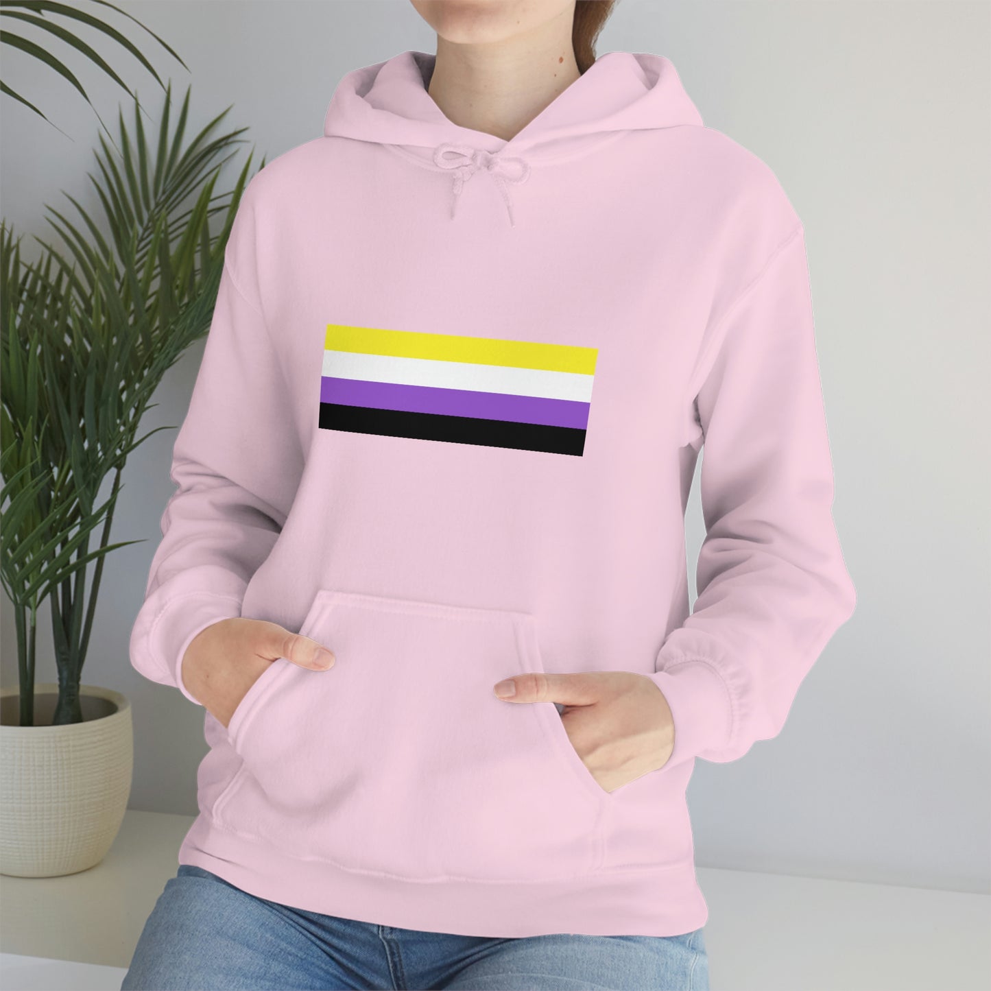 Non-Binary Flag Hooded Sweatshirt