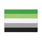 Button Magnet, Aromantic Pride Flag
