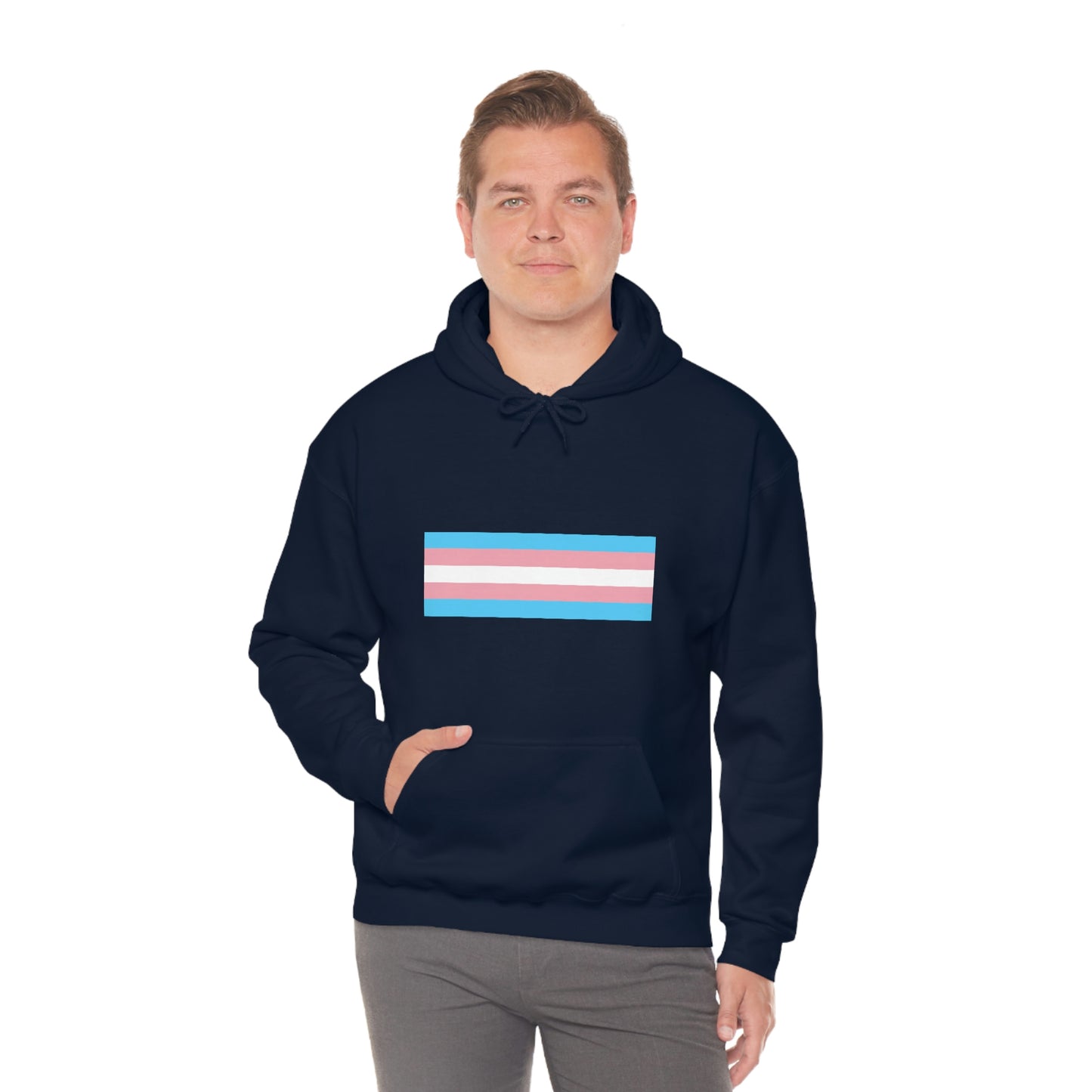 Trans Flag Hooded Sweatshirt