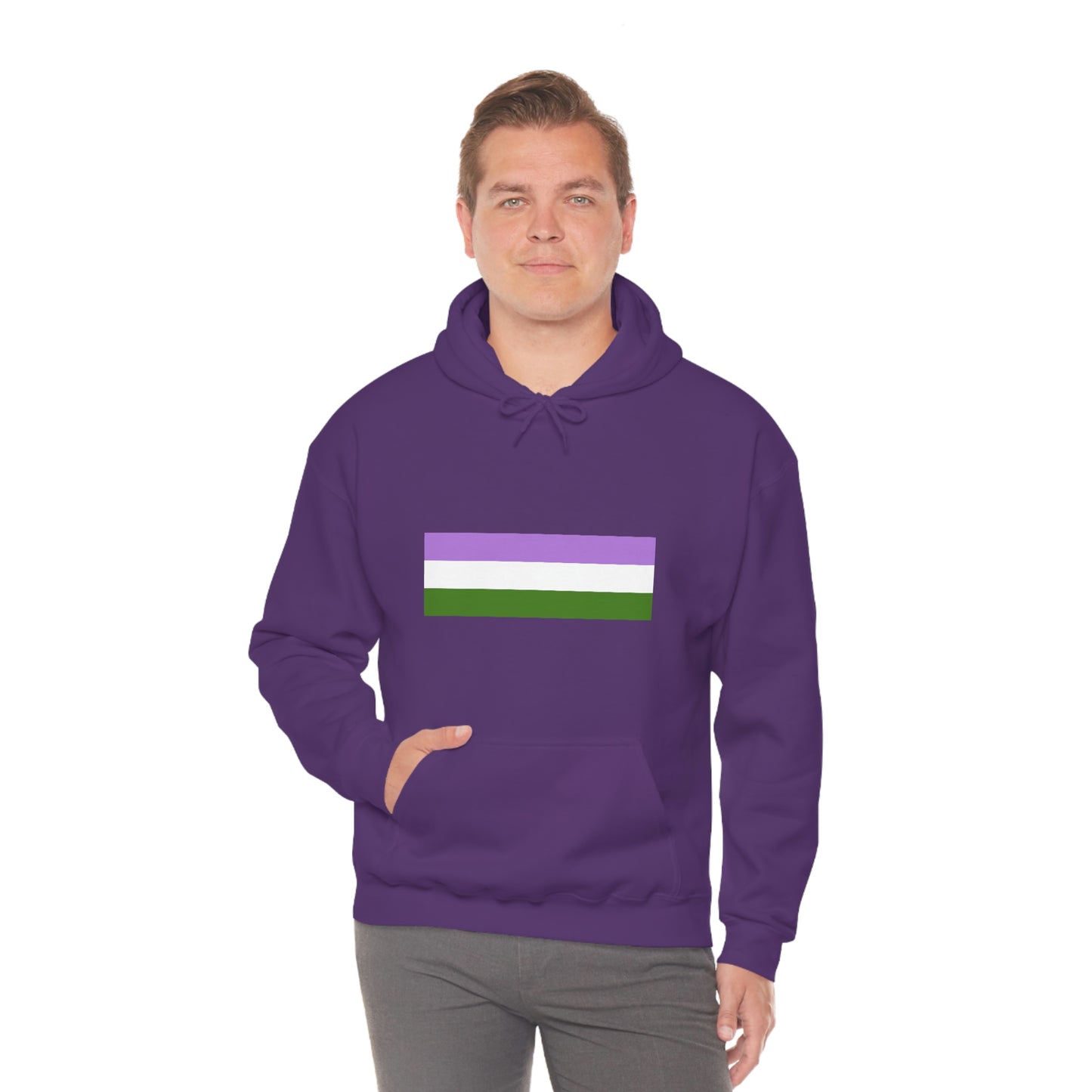 Genderqueer Flag Hooded Sweatshirt