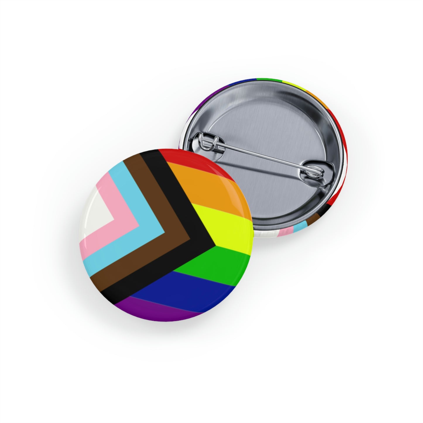 Progress Pride Flag Round Pins