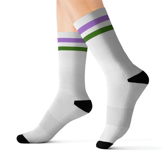 Genderqueer Flag Crew Socks