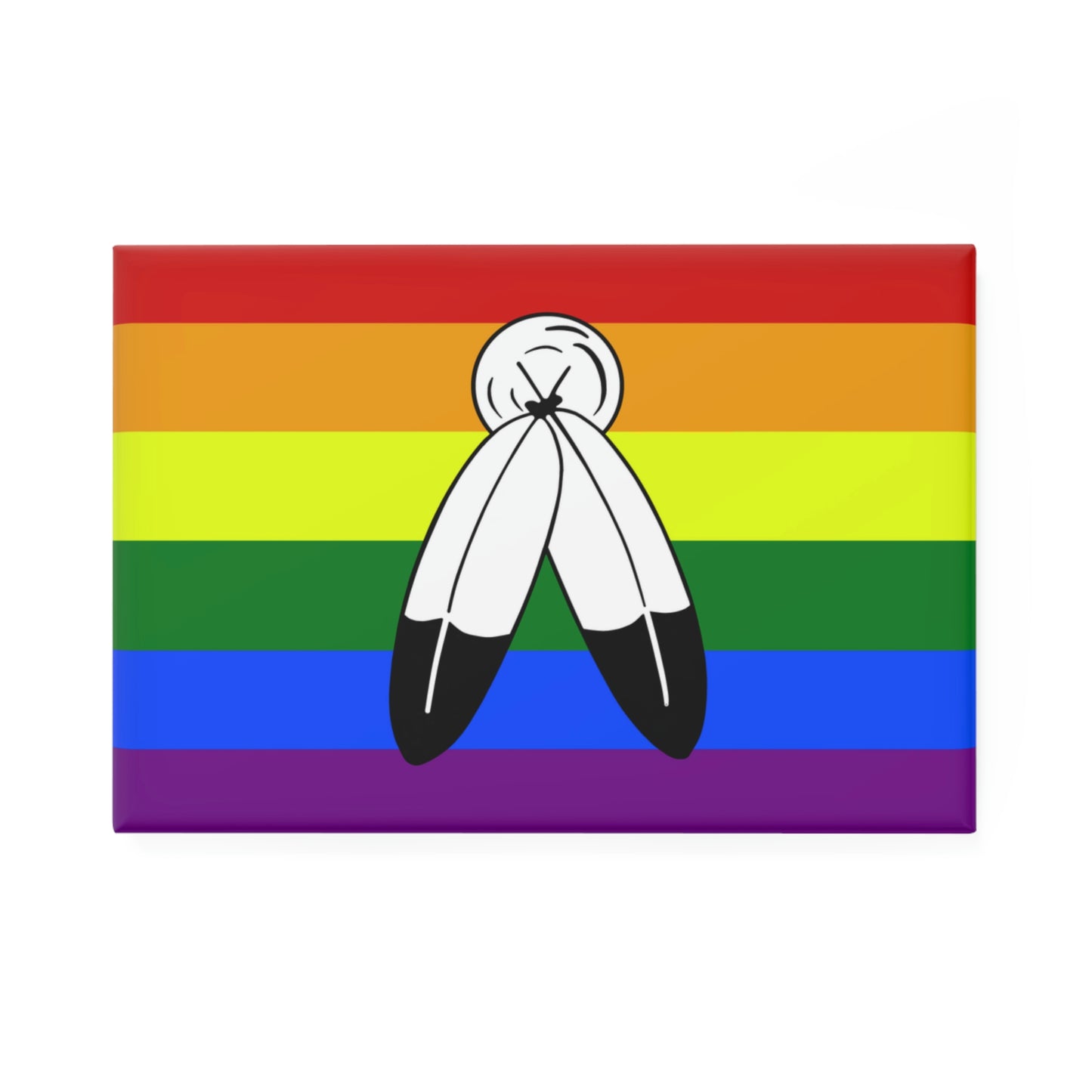 Button Magnet, Two-Spirit Pride Flag