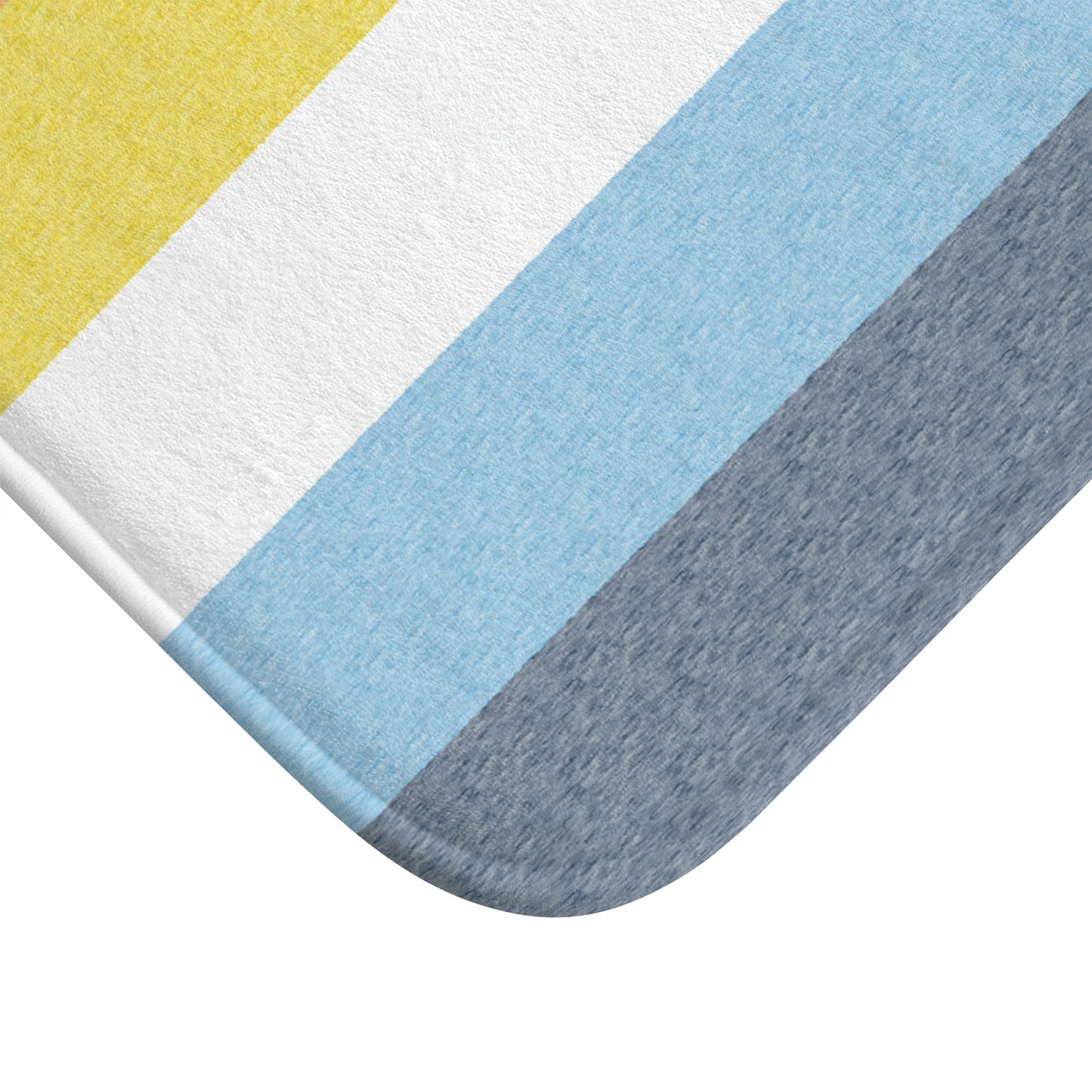 Aroace Flag Bath Mat, pencil crayon colours