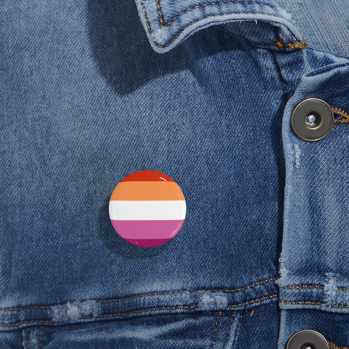 Lesbian Pride Flag Round Pins