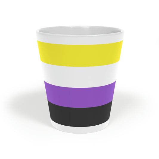 Non-Binary Pride Flag Latte Mug, 12oz