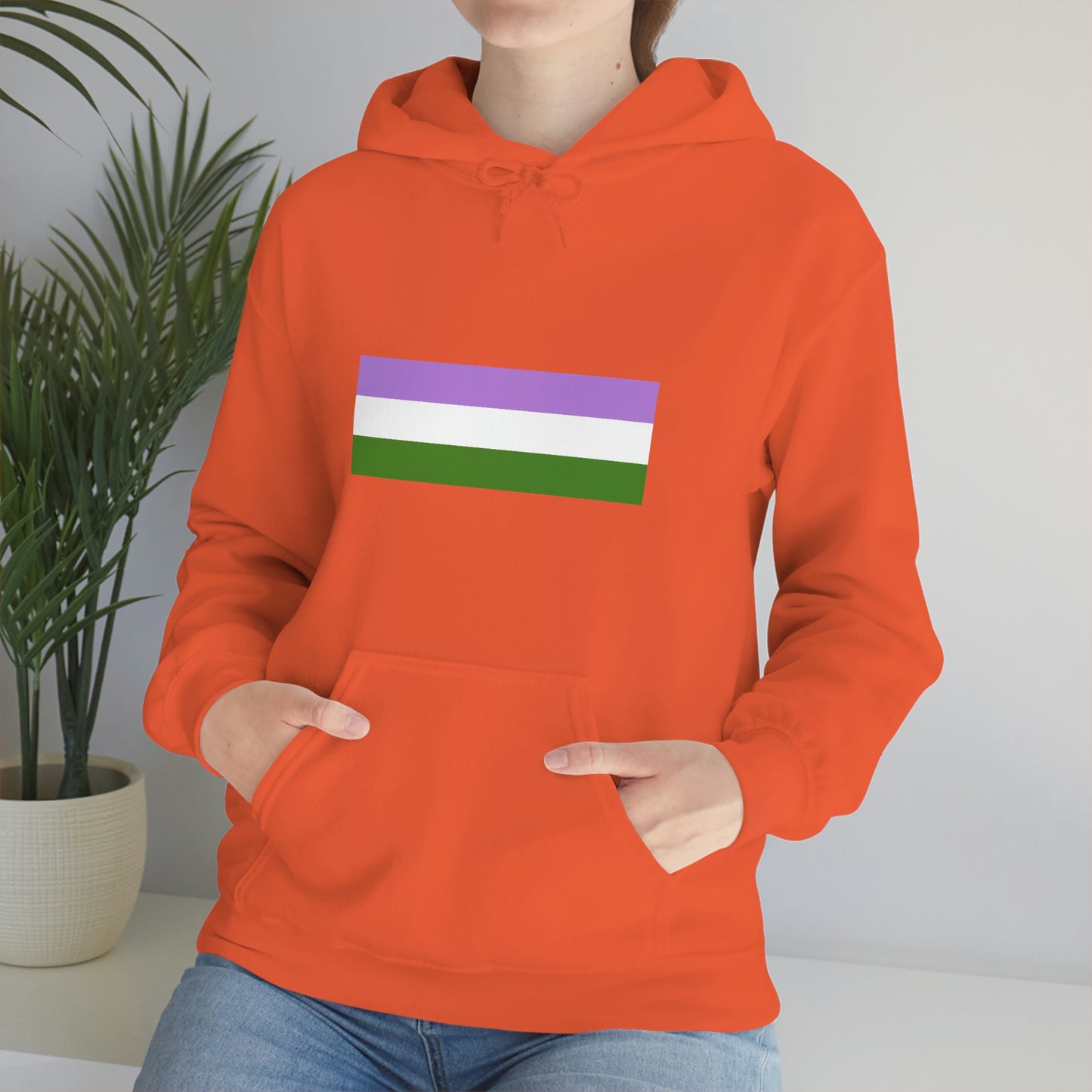 Genderqueer Flag Hooded Sweatshirt