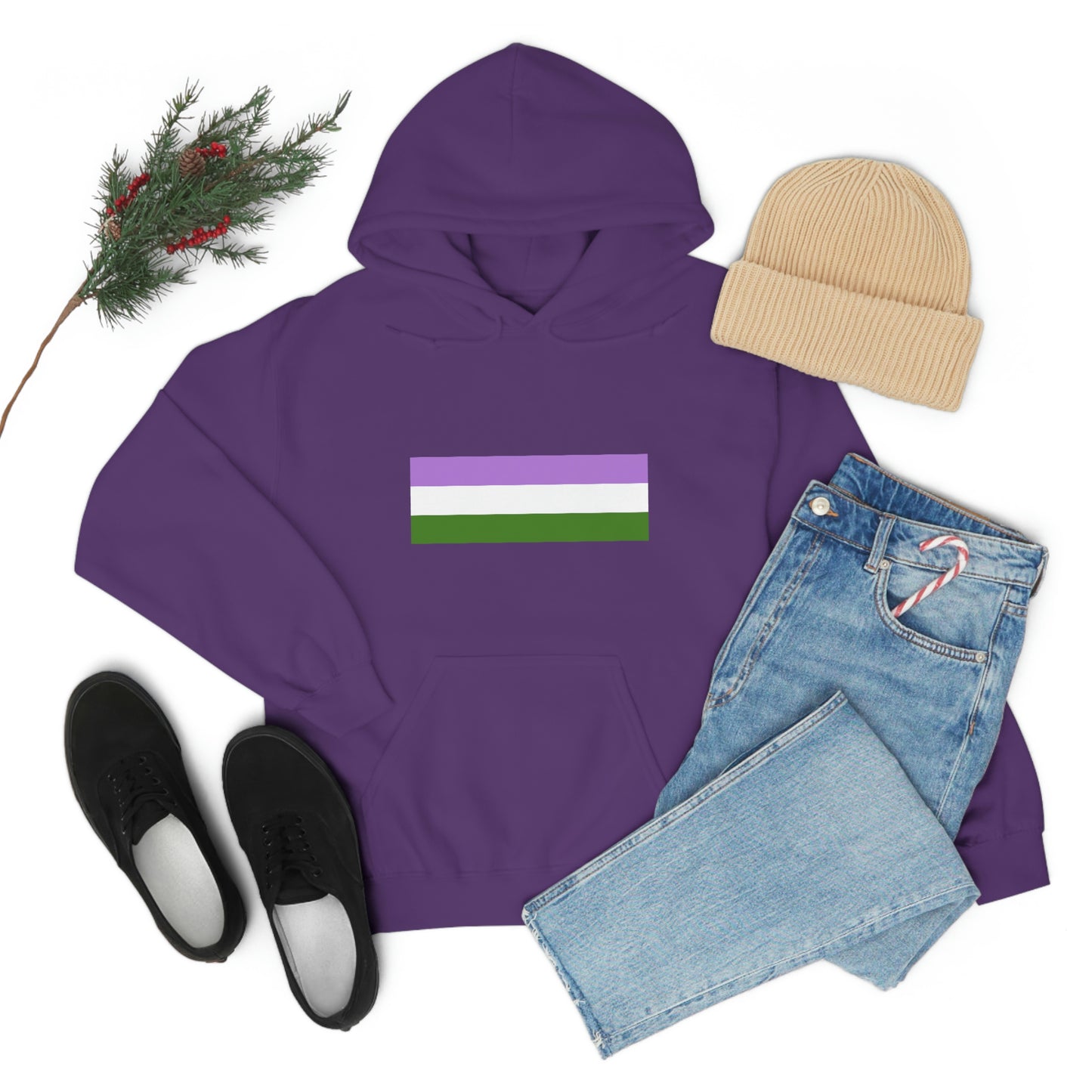 Genderqueer Flag Hooded Sweatshirt