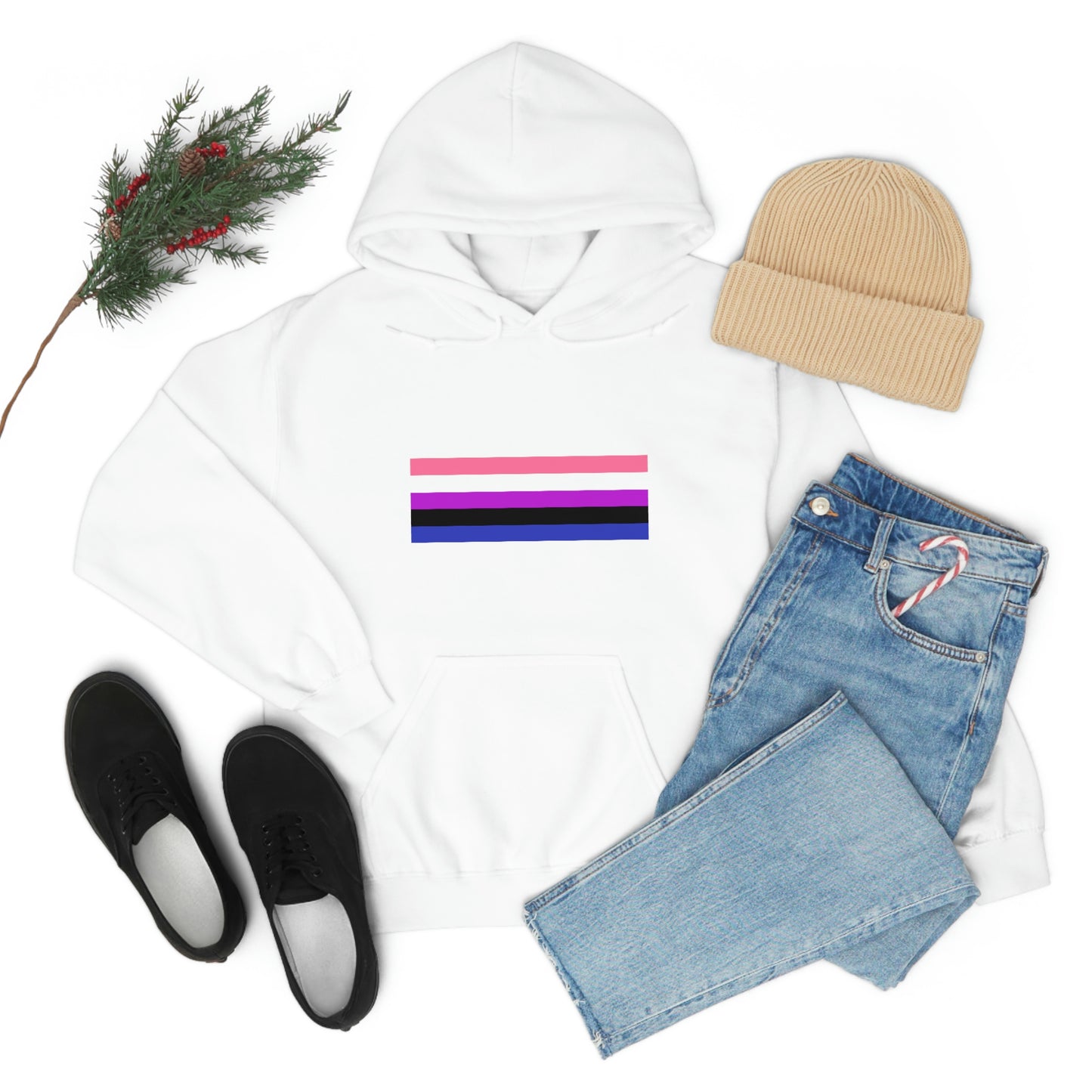 Genderfluid Flag Hooded Sweatshirt