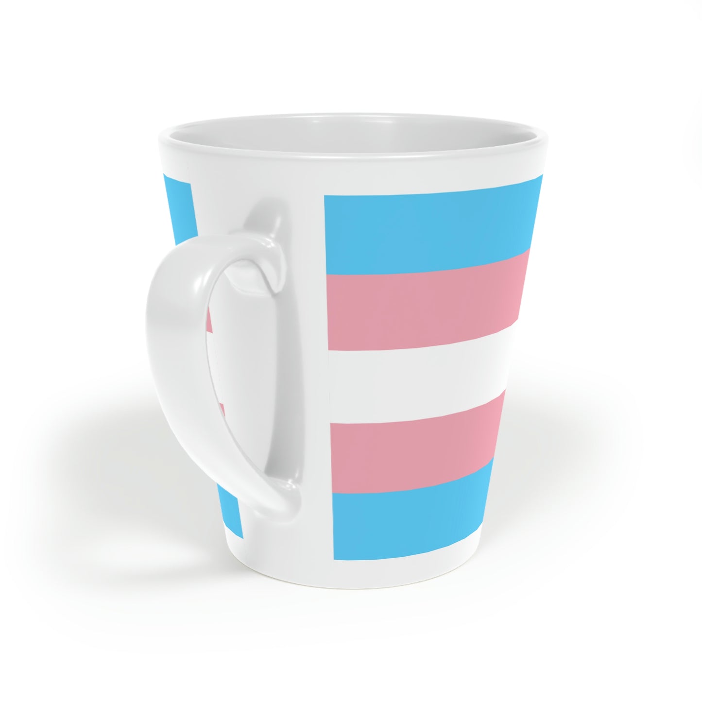 Transgender Pride Flag Latte Mug, 12oz