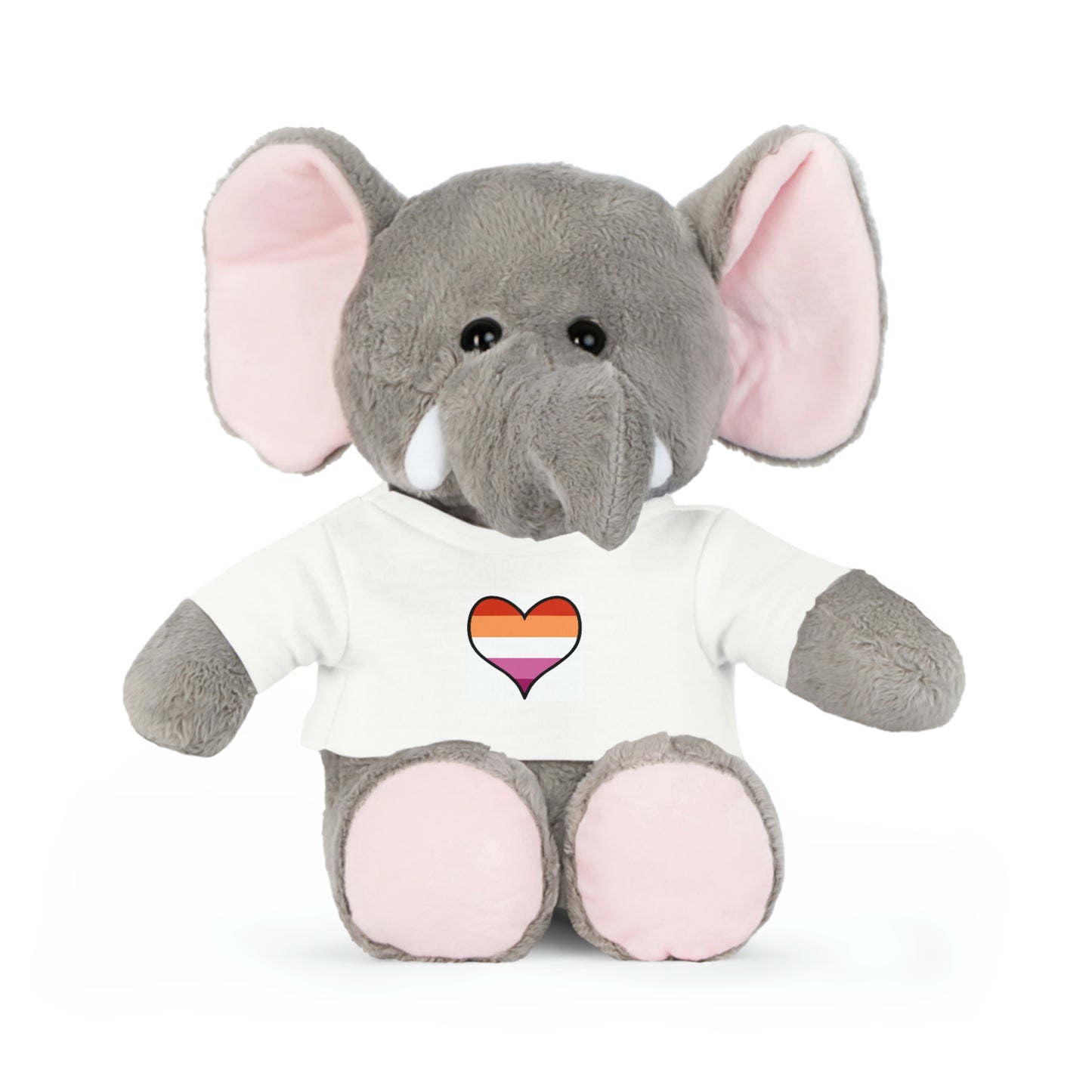 Plush Toys with Lesbian Flag T-Shirt