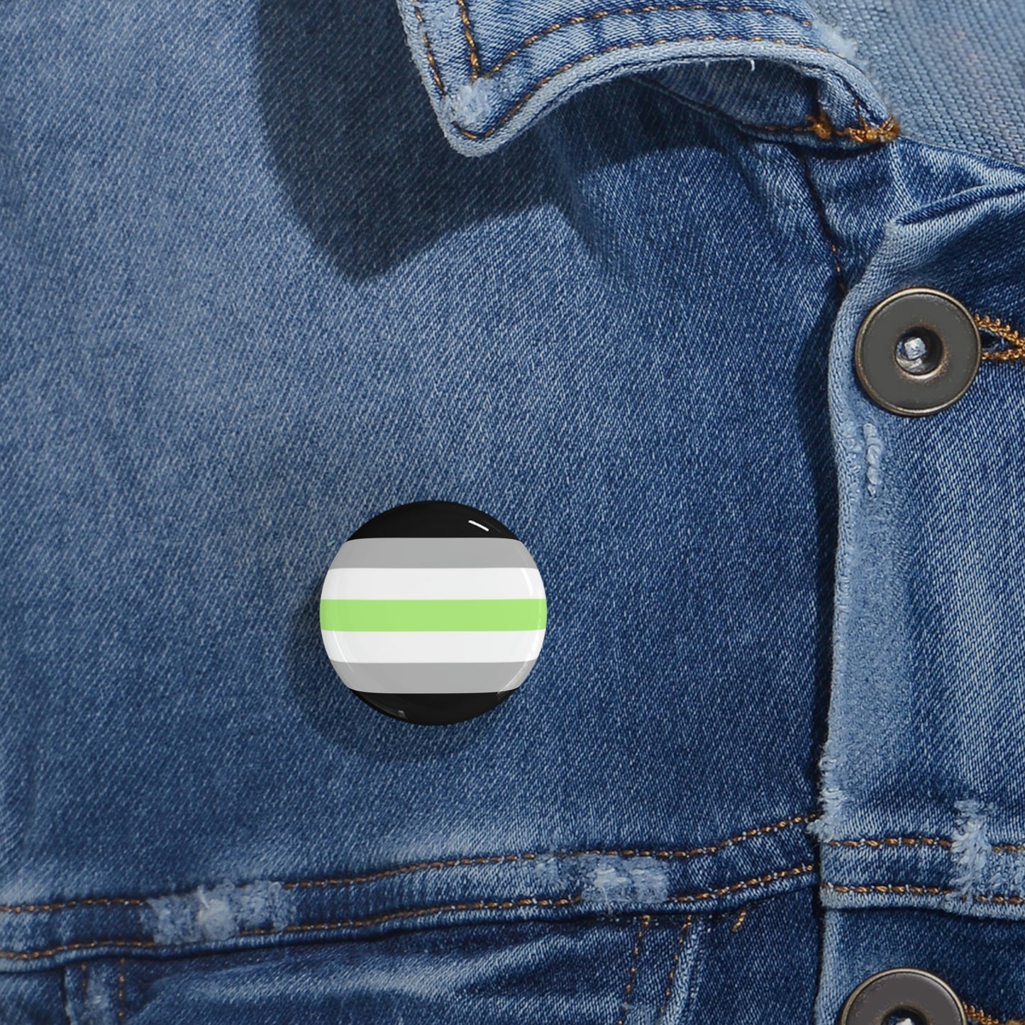 Agender Pride Flag Round Pins