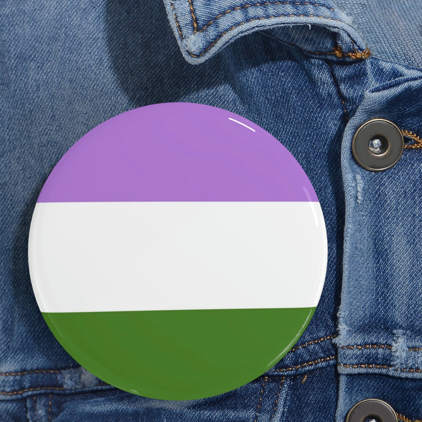 Genderqueer Pride Flag Round Pins