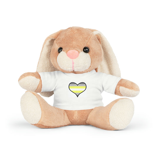 Plush Toys with Demigender Flag T-Shirt