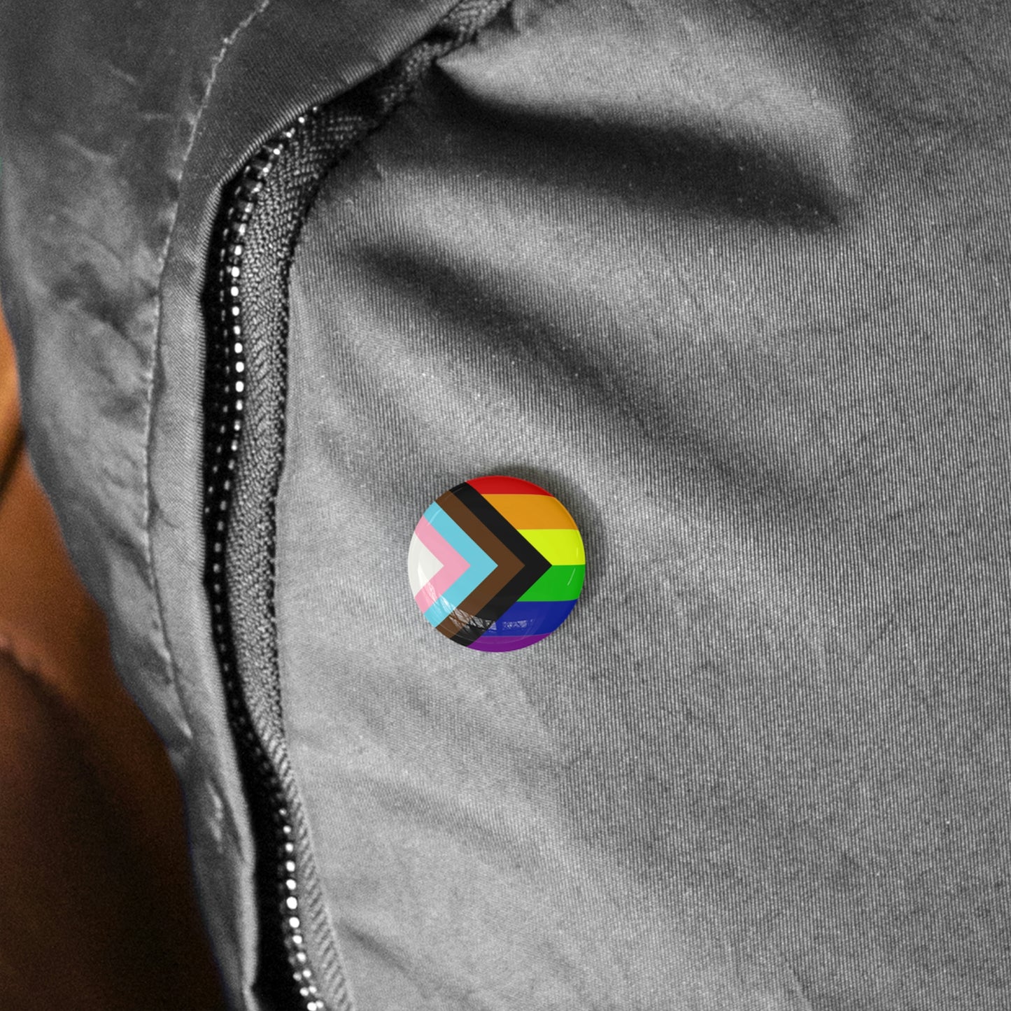 Progress Pride Flag Round Pins