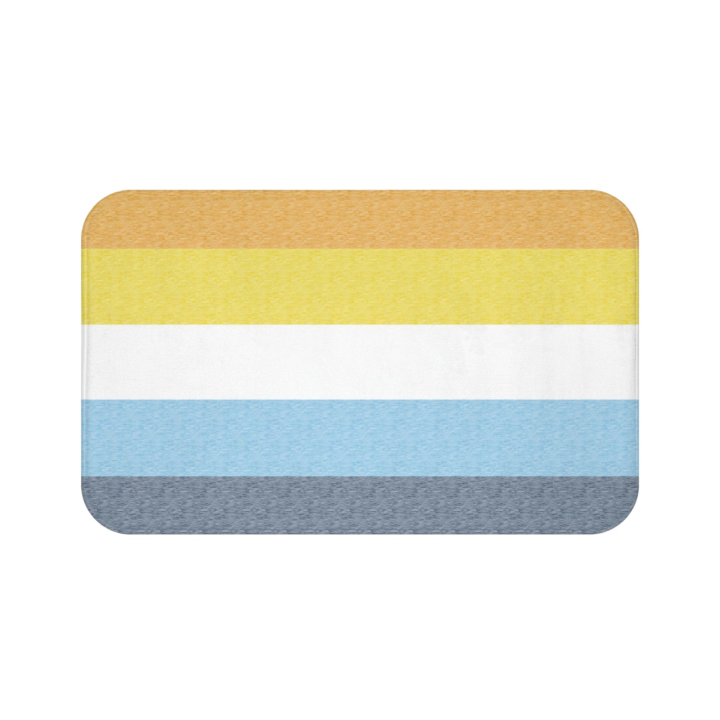 Aroace Flag Bath Mat, pencil crayon colours