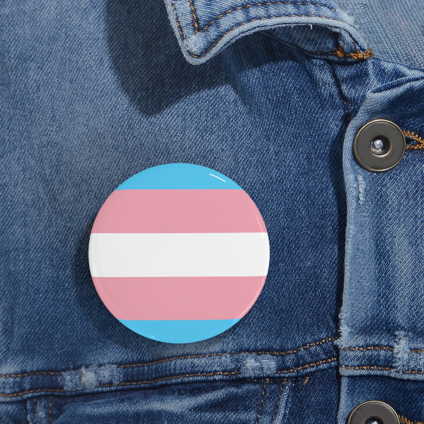 Transgender Pride Flag Round Pins