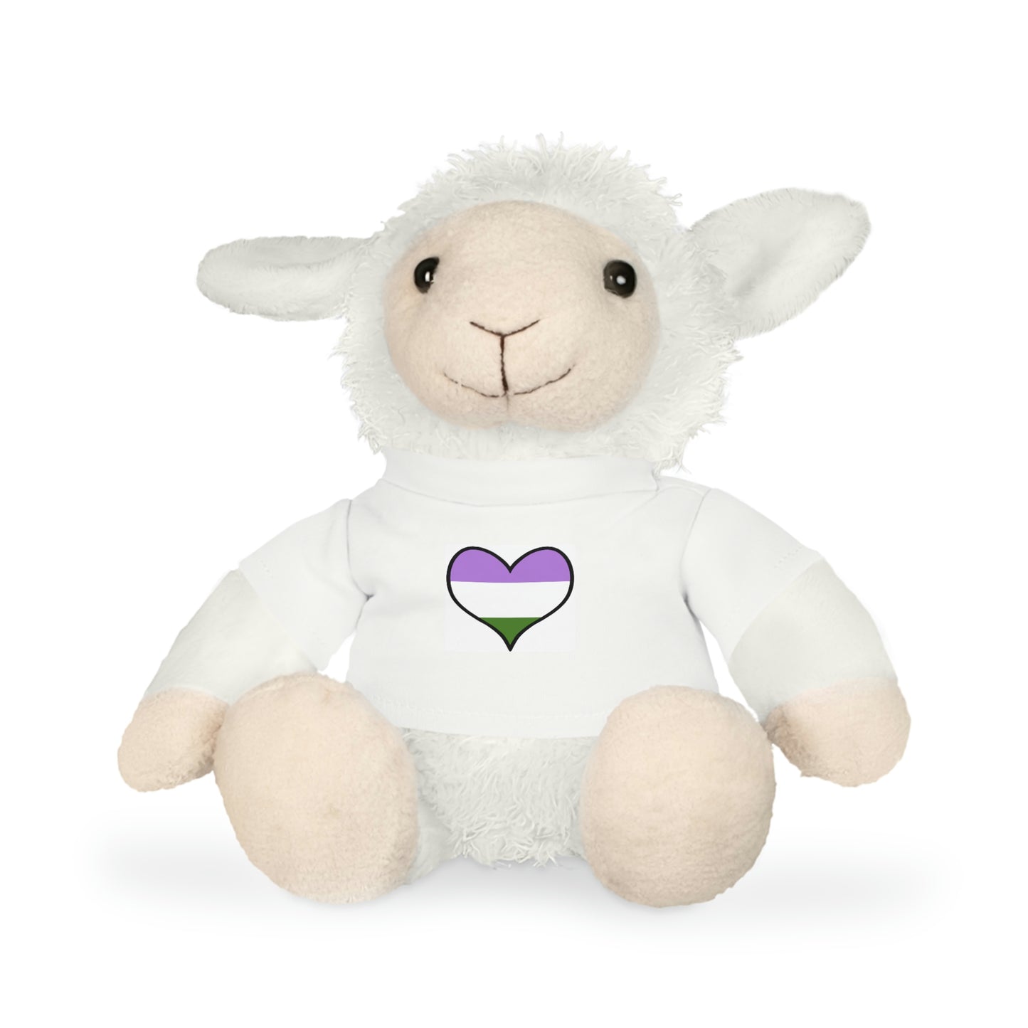 Plush Toys with Genderqueer Flag T-Shirt