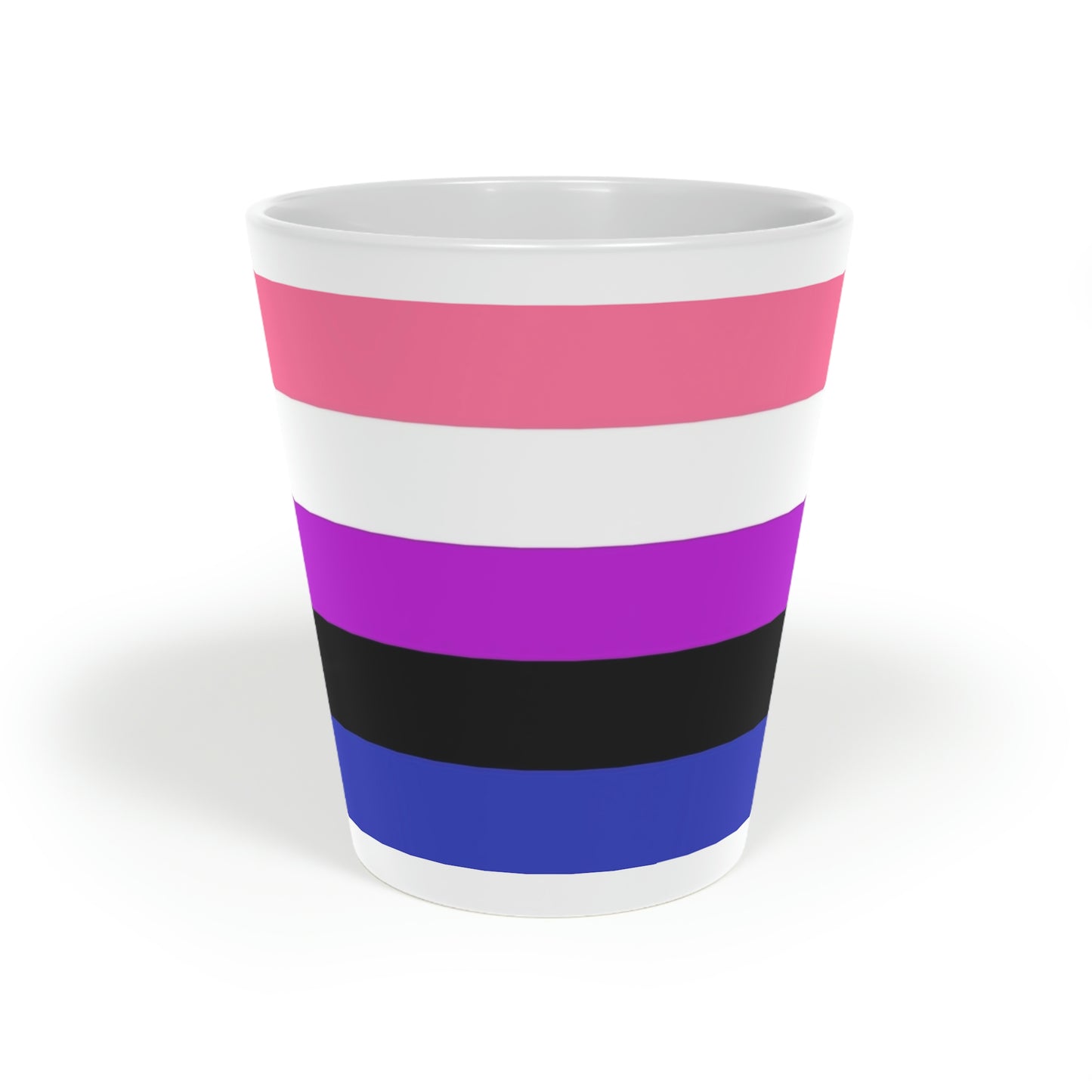 Genderfluid Pride Flag Latte Mug, 12oz