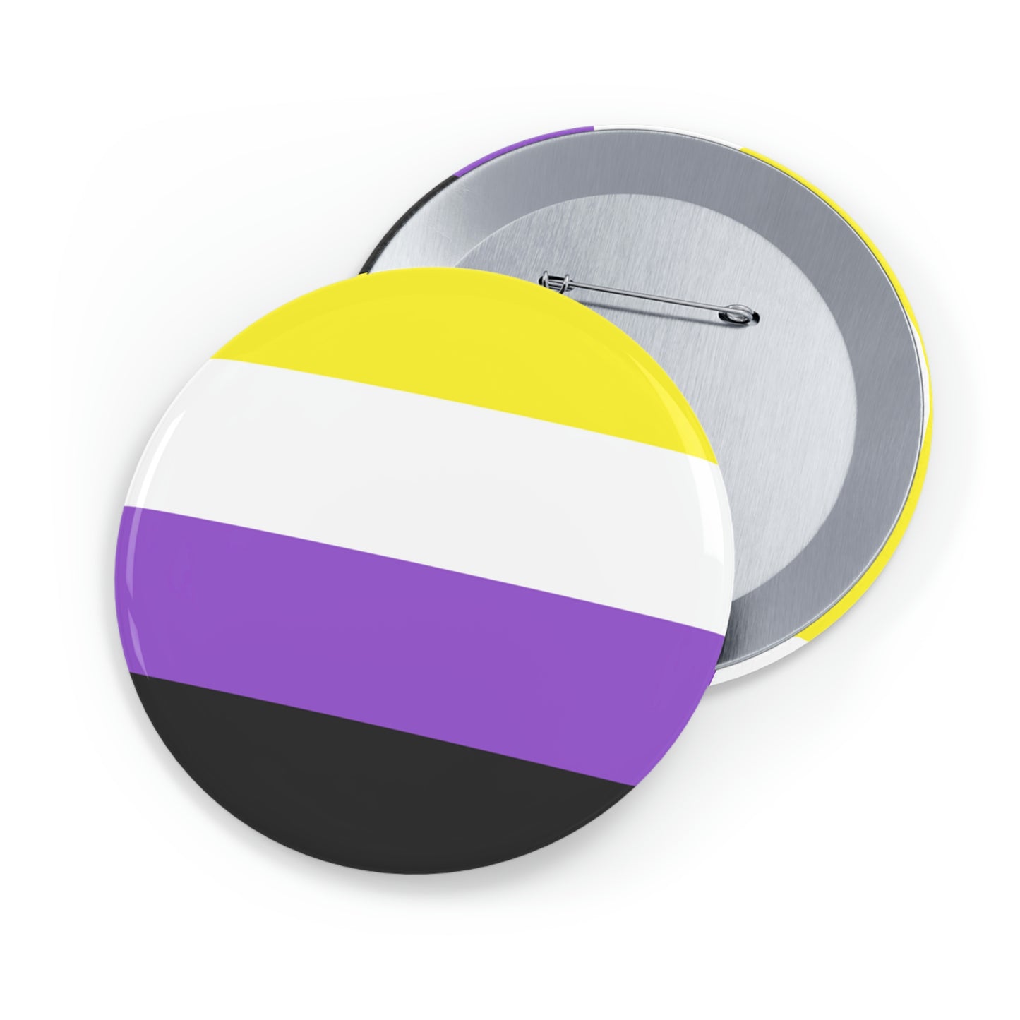 Non-Binary Pride Flag Round Pins