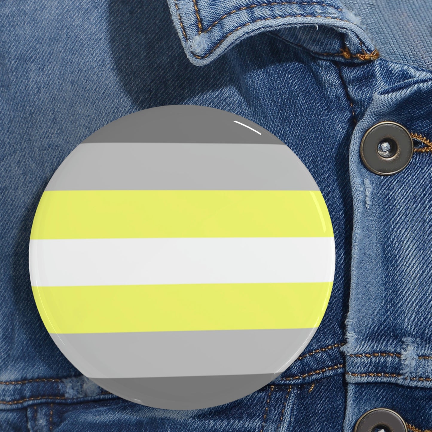 Demigender Pride Flag Round Pins