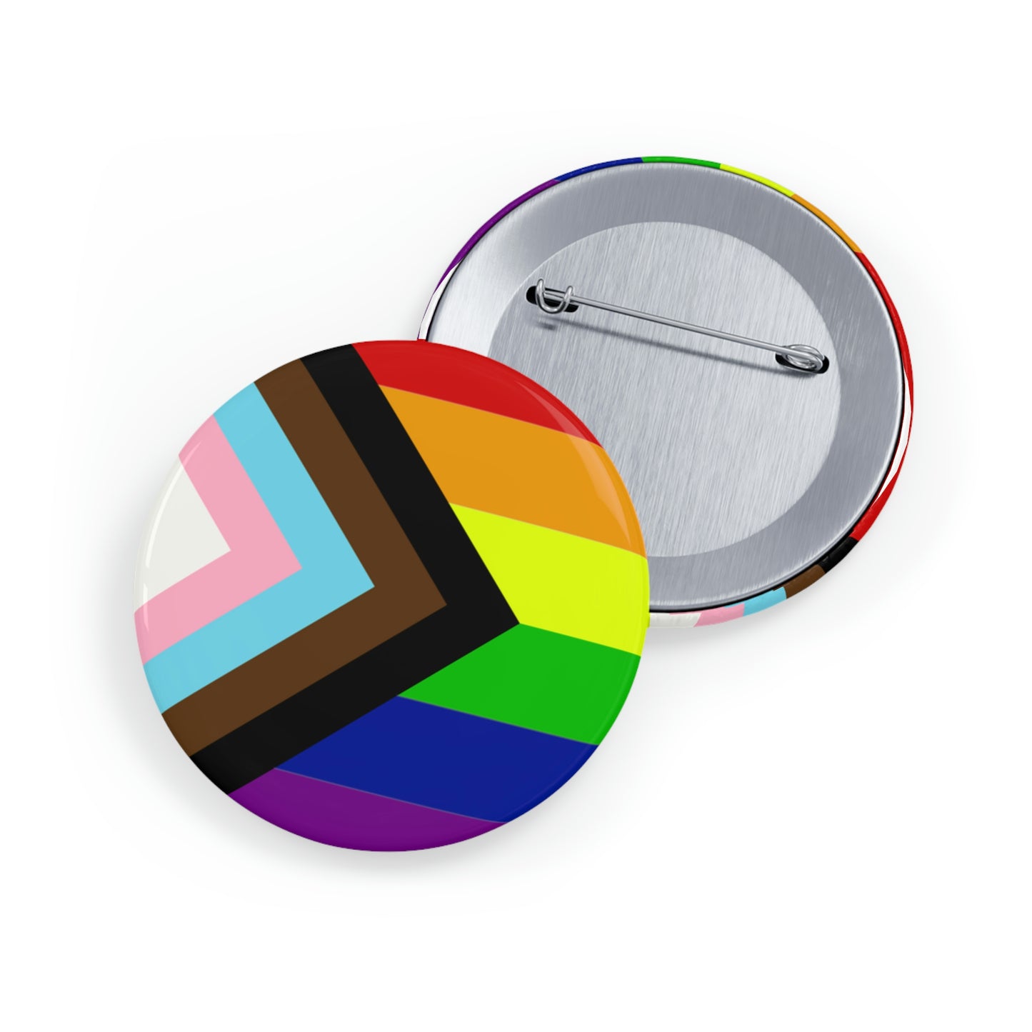 Progress Pride Flag Round Pins