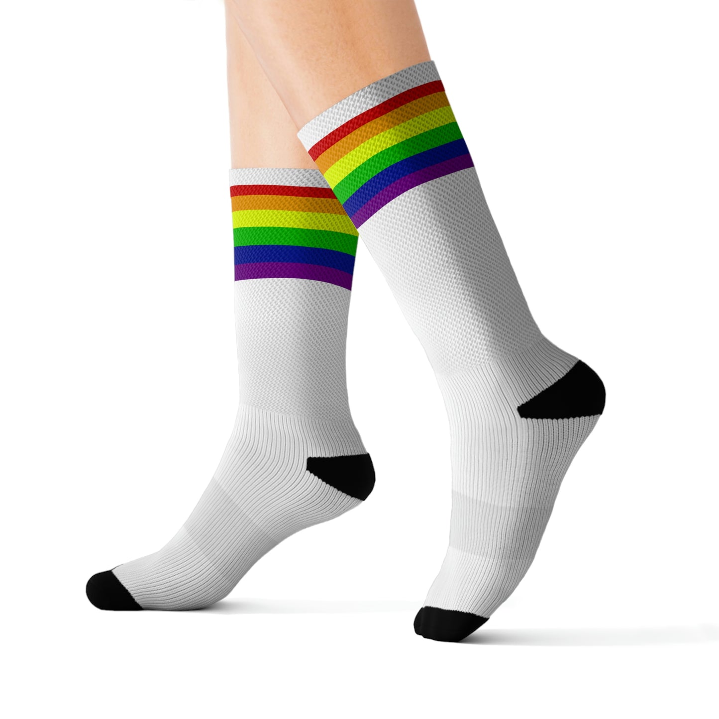 Rainbow Pride Flag Crew Socks