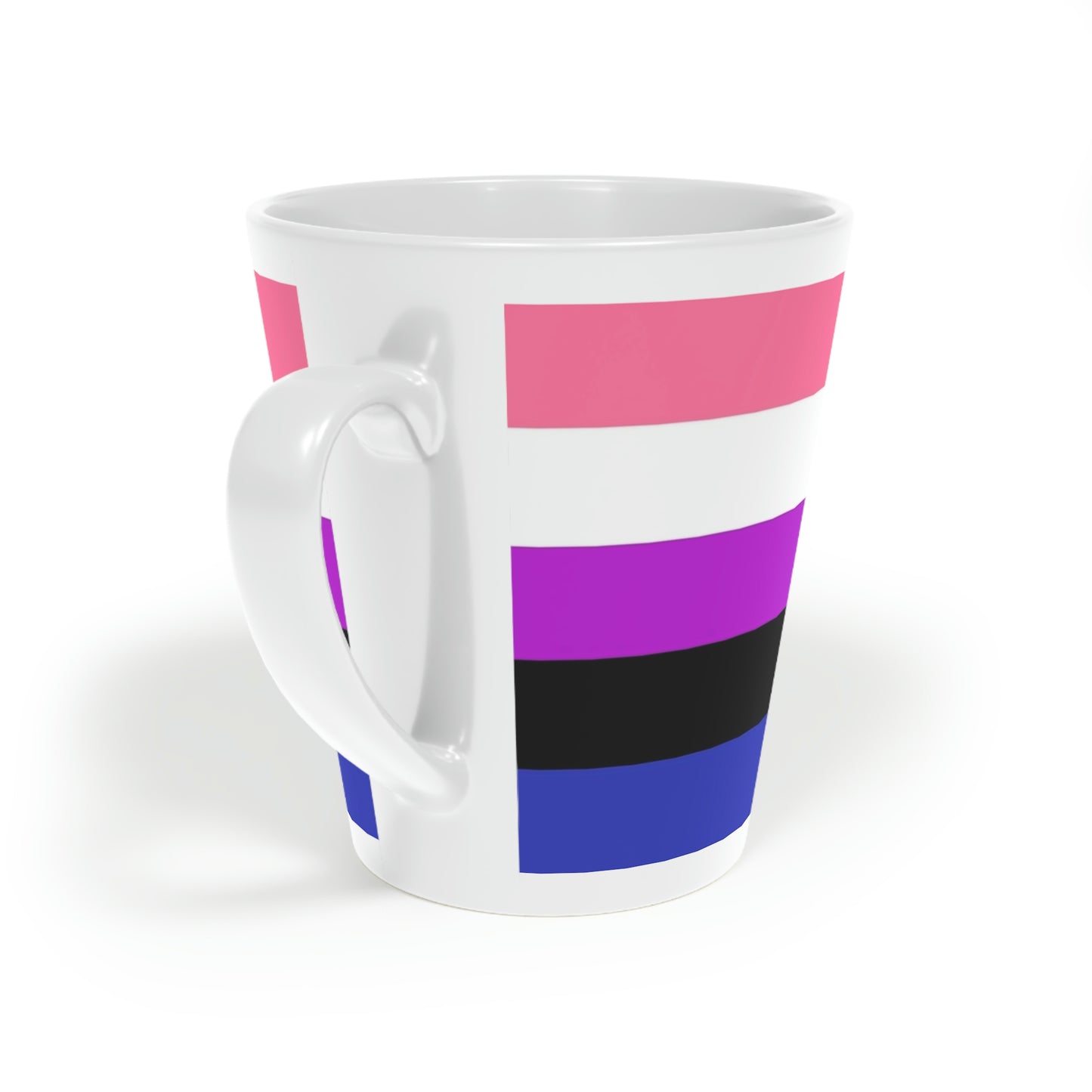 Genderfluid Pride Flag Latte Mug, 12oz