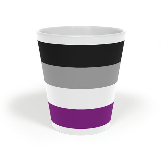 Asexual Pride Flag Latte Mug, 12oz