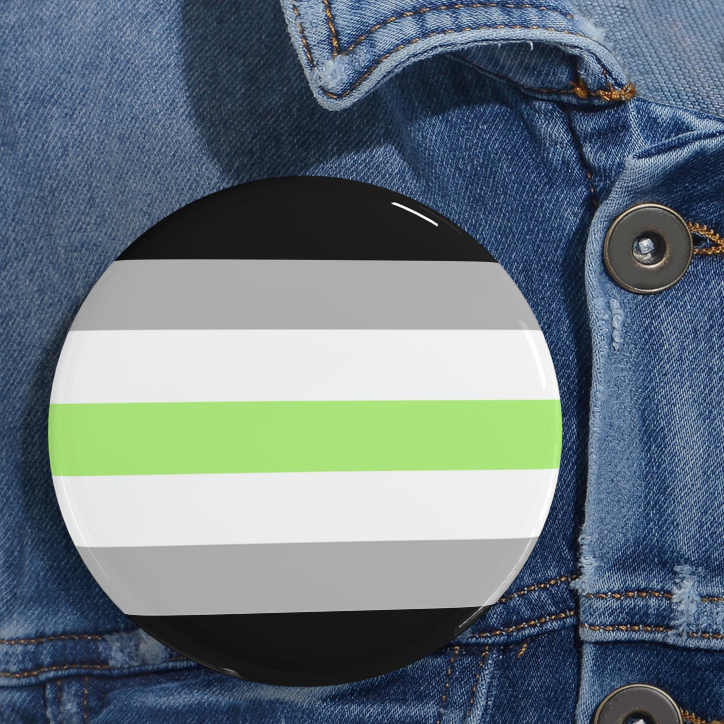 Agender Pride Flag Round Pins