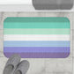 Men Loving Men Flag Bath Mat, pencil crayon colours